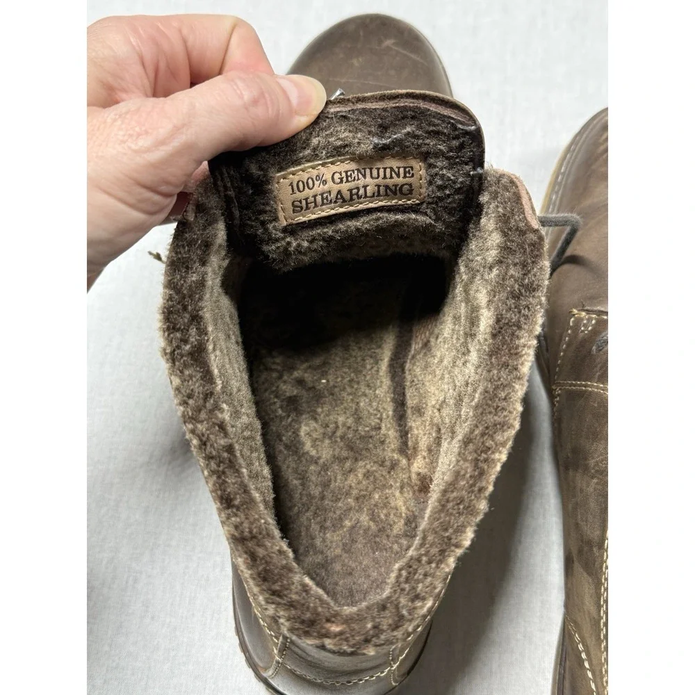 Johnston &‎ Murphy Chukka Boots Sz 10 Brown Leather Shearling Preppy Old Money